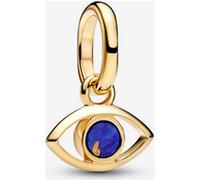 Pandora Mini Charm Pendant Œil Porte-Bonheur Bleu Doré one size