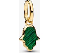 Pandora Mini Charm Pendant Main de Fatma Verte Doré one size