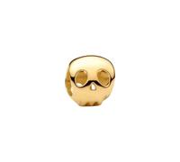 PANDORA Charm 764518C00 Mini breloque plaqué or 14 carats motif tête de mort Doré Compatible Moments