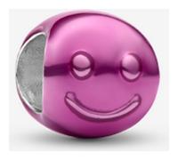 Pandora Mini Charm Visage Souriant Rose one size