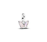 PANDORA Mini pendentif papillon bleu en plaqué or 14 carats - Imitation lapis-lazuli et effet soleil - Compatible Moments ME - 793825C01