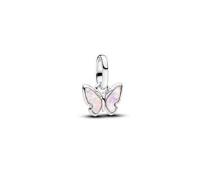 PANDORA Mini pendentif papillon bleu en plaqué or 14 carats - Imitation lapis-lazuli et effet soleil - Compatible Moments ME - 793825C01