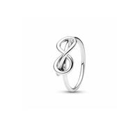 PANDORA Moments 193759C01-56 Bague nœud Infini en Argent Sterling avec oxyde de Zirconium Taille 56, Argent Sterling, Zircone cubique