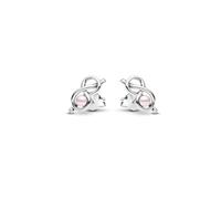 PANDORA Moments 293761C01 Boucles d'oreilles nœud Infini en Argent Sterling avec zircone, 5,1x5,6x13,5 mm, Argent Sterling, Zircone cubique
