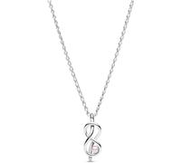Pandora Collier Moments Nœud Infini – Argent sterling, zircone cubique, perle artificielle 50 cm