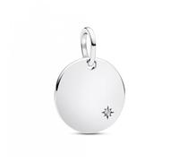 Pandora Moments 394012C01 Pendentif Personnalisable avec Diamant cultivé en Laboratoire 0,012 CT TW en Argent Sterling et zircone