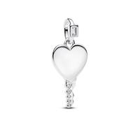 PANDORA Moments 394353C01 Pendentif en forme de cœur gravé avec zircone Compatible ME et Moments