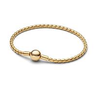 PANDORA Moments 564028C00-18 Bracelet en argent sterling avec alliage de métal plaqué or 14 carats, compatible avec Moments, taille : 18 cm