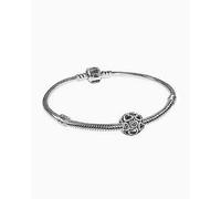 Pandora Moments 590702HV-19+790964 Bracelet maille serpent avec breloque en argent sterling 19 cm, 19cm, Argent, Pas de gemme