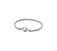 PANDORA Moments 593757C00-19 Bracelet à maillons serpent torsadés en argent sterling avec fermoir rond Taille 19 cm, 19cm, Argent sterling, Pas de gemme