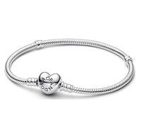 PANDORA Moments 594594C00-16 Bracelet à maillons en argent sterling avec cœur et serpent compatible Moments Taille 16