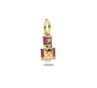 Pandora Moments 763583C01 Pendentif en Forme de Casse-Noisette Mobile en Alliage plaqué Or 14 carats et oxyde de Zirconium Compatible ME et Moments