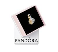Pandora Moments 763585C01 Breloque Divisible Soleil et Lune en Argent Sterling avec Alliage métallique plaqué Or et zircons, Compatible avec Les Bracelets Moments et ME