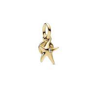 Pandora Pendentif Moments 763892C01 double étoile de mer argent sterling plaqué or 14 ct, zircone