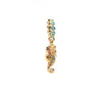 PANDORA Moments 763895C01 Pendentif Hippocampe en Argent Sterling plaqué Or 14 carats avec zircone Compatible avec Le Pendentif Me and Moments, 3,5x17,5x6,1 mm, Argent Sterling, Zircone cubique