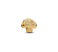 Pandora Mini breloque 764048C00 Champignon structuré – Argent sterling plaqué or 14 carats
