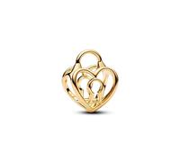 Pandora Breloque Moments 764358C00 – Cœur ajouré pour cadenas, plaqué or 14 carats