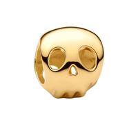 PANDORA Charm 764518C00 Mini breloque plaqué or 14 carats motif tête de mort Doré Compatible Moments