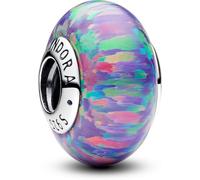 Pandora Moments 791691C05 Breloque Lumineuse en Argent Sterling pour Bracelets Moments Violet, Taille Unique, Argent Sterling, Opale