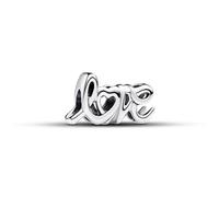 Charm Love en Lettres Cursives Argent