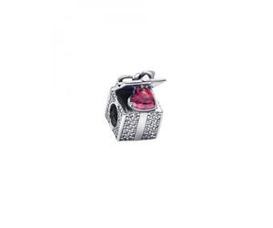 PANDORA Moments 793603C01 Boîte Cadeau Scintillante en Argent Sterling avec zircone Compatible Bracelets Moments
