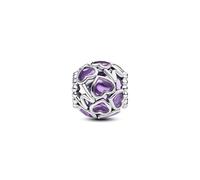 PANDORA Moments 793772C01 Breloque en Forme de cœur Ouvert en Argent Sterling Compatible avec Les Bracelets Moments, 11,4x11,4x10,8 mm, Argent Sterling, Pas de gemme