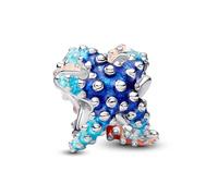 PANDORA Moments 793817C01 Mini breloque en forme d'étoile de mer colorée en argent sterling compatible avec pendentif Moments, 9,9x8,6x9,4 mm, Argent sterling, Pas de gemme