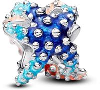 Pandora Moments 793817C01 Mini breloque en forme d'étoile de mer colorée en argent sterling compatible avec pendentif Moments, 9,9x8,6x9,4 mm, Argent sterling, Pas de gemme