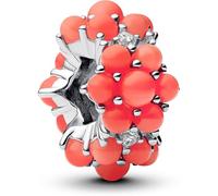 Pandora Moments 793897C01 Breloque océan corail en argent sterling avec zircone compatible avec pendentif Moments, 11,5x10,7x7,3 mm, Argent sterling, Zircone cubique