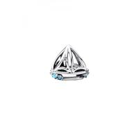 Pandora Breloque Moments 793905C01 Voilier en argent sterling, zircone cubique, 7,5×10,8×12,2 mm