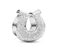 PANDORA Moments 794056C00 Mini breloque en argent sterling texturé en forme de serge à cheval
