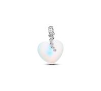 Pandora Breloque Moments 794143C01 – étoile filante et cœur, argent sterling, zircone et verre