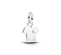 PANDORA Moments 794708C01 Breloque en forme de maillot de football gravable en argent sterling avec oxyde de zirconium Compatible Me et Moments