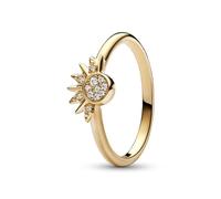 Pandora Bague Céleste Soleil Scintillant – Plaqué or 14 ct, zircones cubiques transparentes taille 50