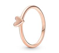 Pandora Moments Bague Cœur en métal plaqué or rose 14 carats