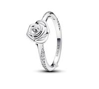 Pandora Moments Bague Rose en argent sterling avec zircones cubiques transparentes