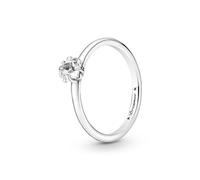 Pandora Moments Bague Solitaire Étoile Scintillante Céleste en argent sterling avec zircones cubiques transparentes, taille 56