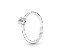 Pandora Moments Bague Solitaire Étoile Scintillante Céleste en argent sterling avec zircones cubiques transparentes, taille 54