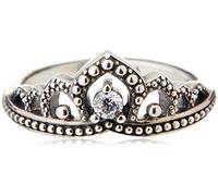 Pandora Moments Bague Tiare Volute Royale en argent sterling avec zircones cubiques transparentes, taille 48