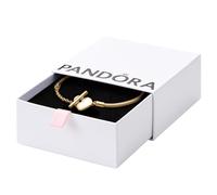 PANDORA Moments Bracelet chaîne serpent avec fermoir en forme de cœur - Compatible avec les breloques Moments - Cadeau pour elle Shine - Avec coffret cadeau, 9, Métal, Pas de pierre précieuse