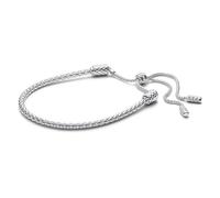 Pandora Moments Bracelet coulissant en argent sterling à maille cloutée