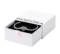 Pandora Bracelet Moments maille serpent argent sterling fermoir cœur infini zircones transparentes 21