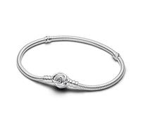 Pandora Bracelet Maille Serpent Fermoir Rose en Fleur Pandora Moments 23 cm