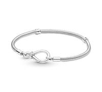 Pandora Moments Bracelet maille serpent en argent sterling avec fermoir nœud de l’infini, 16