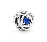 Pandora Moments Charm Cercle Éternité en argent sterling avec cristal bleu ciel