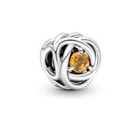 Pandora Moments Charm Cercle Éternité en argent sterling avec cristal couleur miel