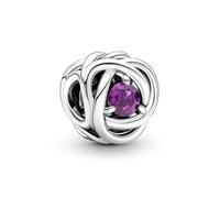 Pandora Moments Charm Cercle Éternité en argent sterling avec cristal violet