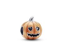 Pandora Charm Moments Citrouille argent sterling émail orange transparent phosphorescent