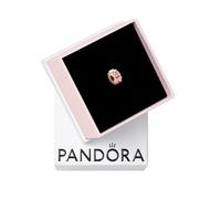 Pandora Moments Charm clip clouté en métal plaqué or rose 14 carats avec attache en silicone