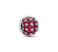 Pandora Moments Charm en argent sterling avec cristal rouge et zircones cubiques transparentes
